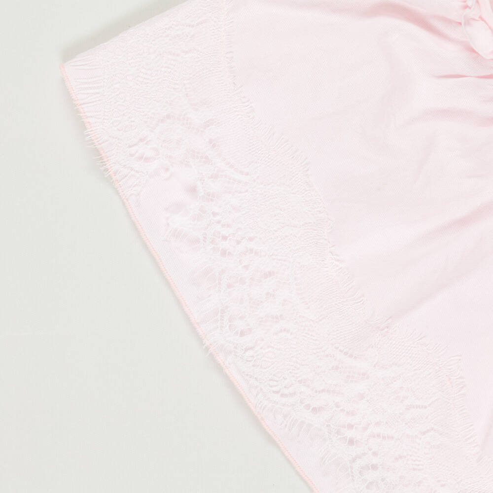 Phi Clothing-Preloved Girls Pink Cotton Flutter Lace Dress (9-10 years) | Childrensalon Outlet