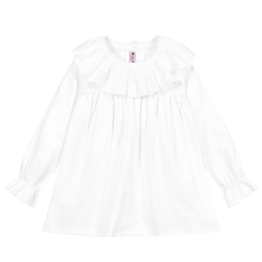 Phi Clothing - White Cotton Blouse | Childrensalon