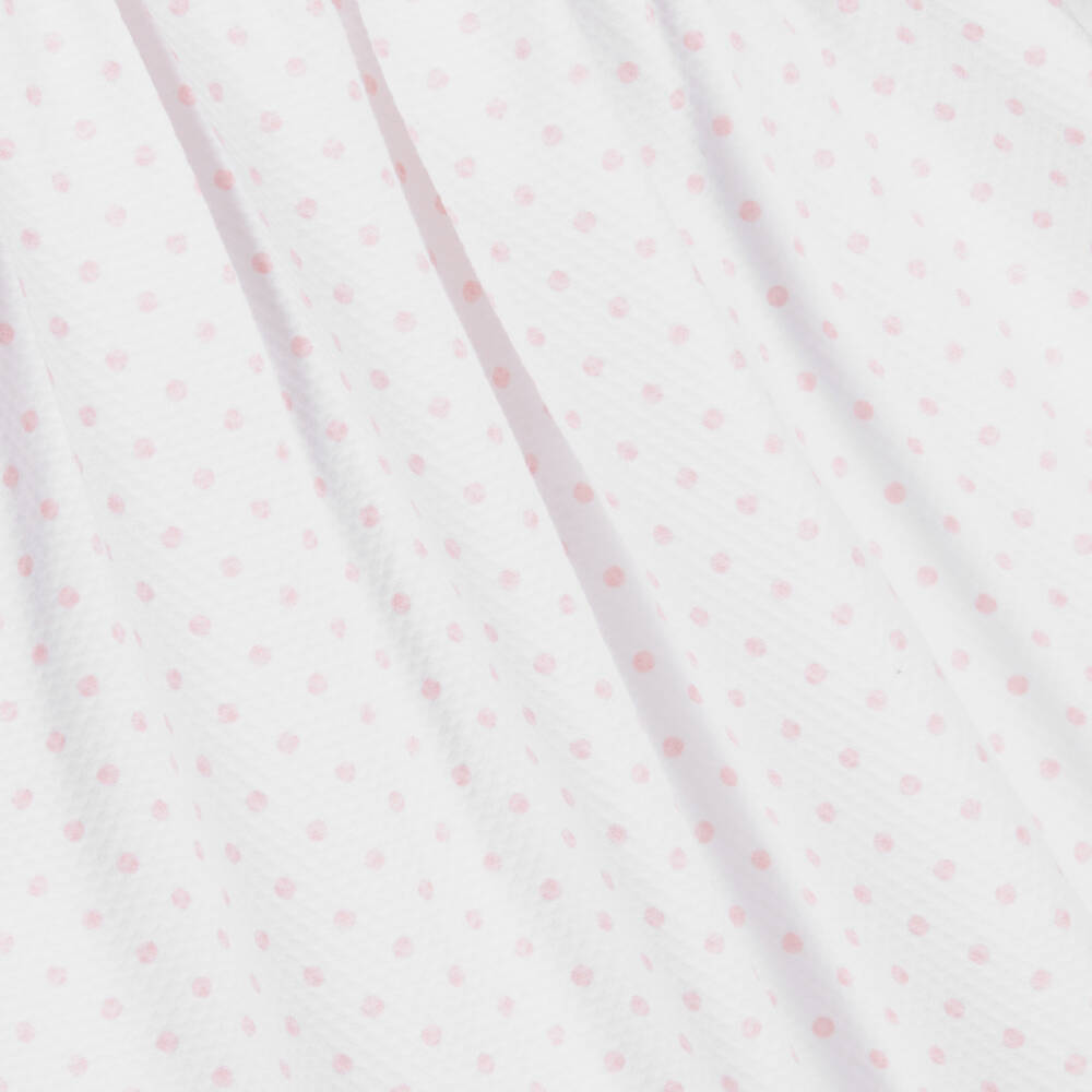 Phi Clothing-فستان بينافور قطن لون أبيض وزهري | Childrensalon Outlet