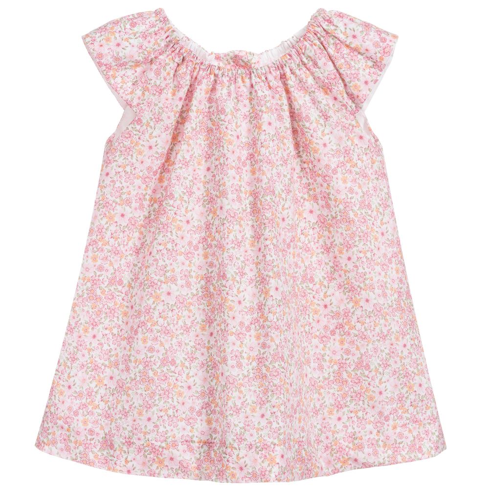 pink floral baby dress