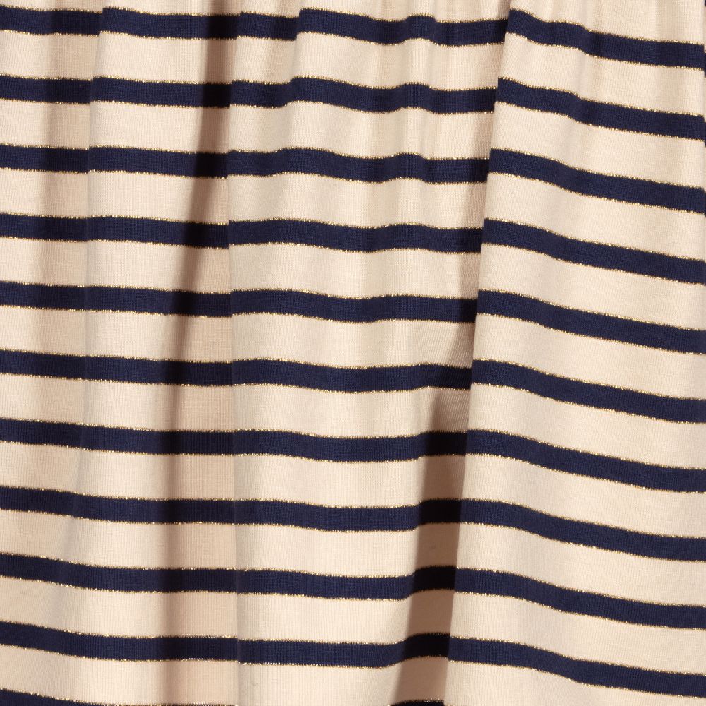 Piccola Ludo-Blue & Beige Striped Top | Childrensalon Outlet
