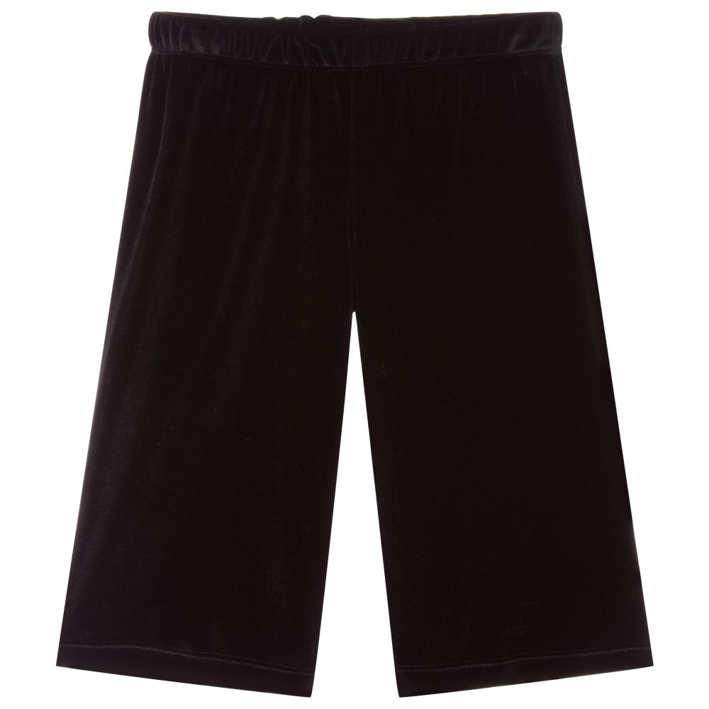 Piccola Ludo Girls Black Velvet Culottes