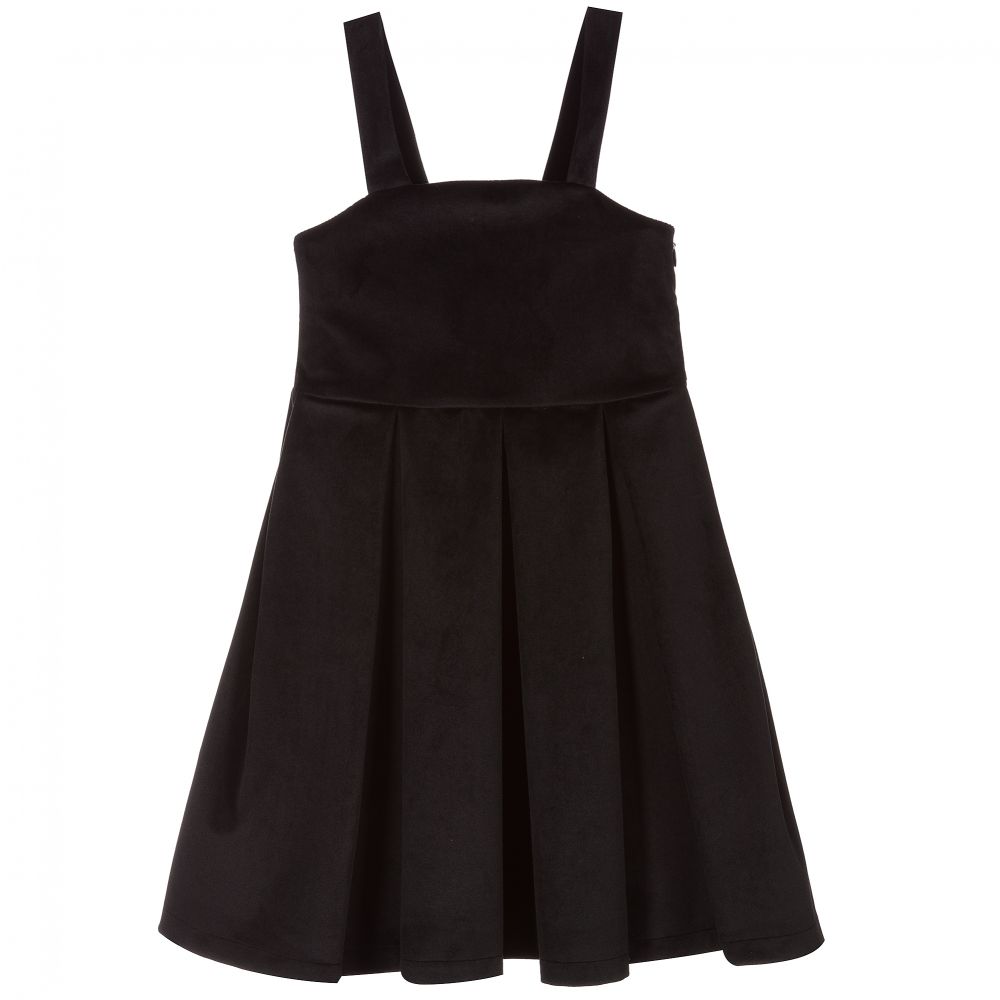 Piccola Ludo - Girls Black Velvet Dress | Childrensalon