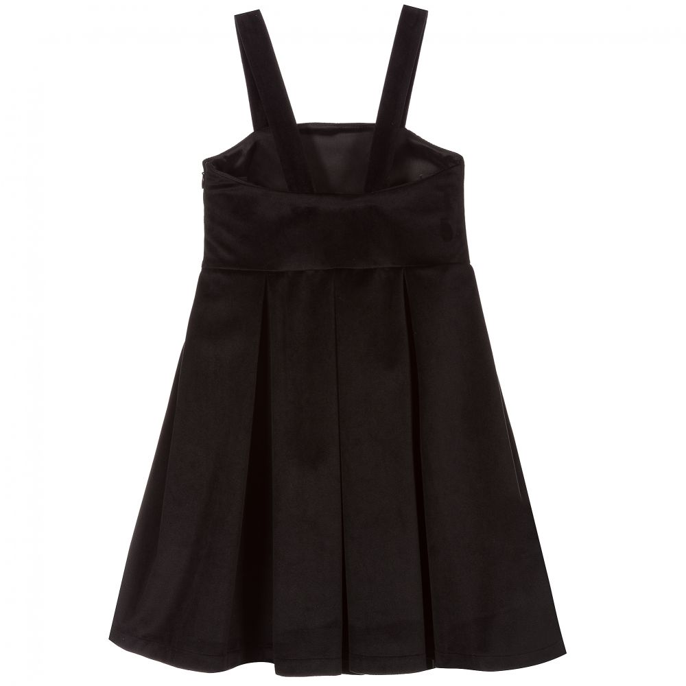 Piccola Ludo-Girls Black Velvet Dress | Childrensalon Outlet