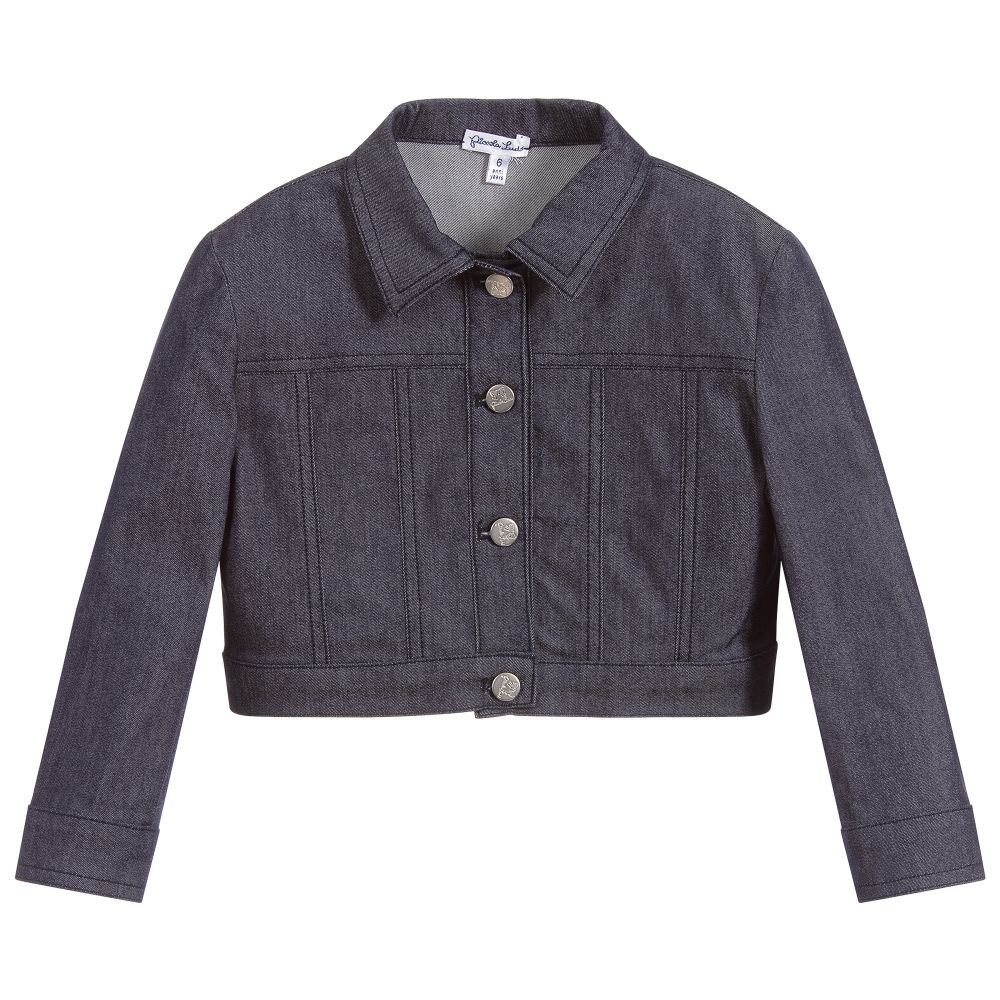 Piccola Ludo - Girls Blue Denim Jacket | Childrensalon