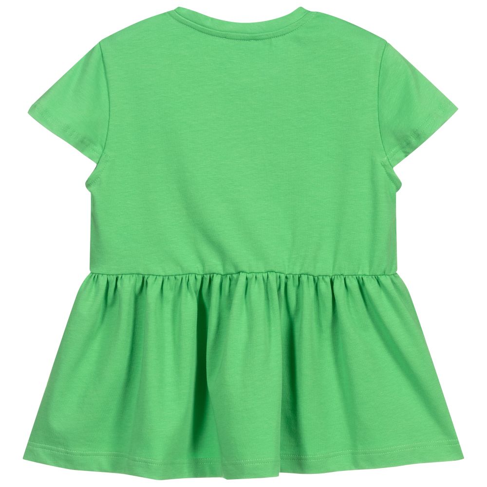 Piccola Ludo-Girls Green Jersey T-Shirt | Childrensalon Outlet