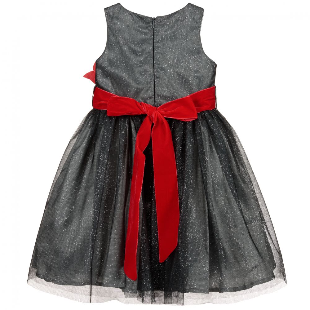 Piccola Ludo-Girls Grey Glittery Dress | Childrensalon Outlet