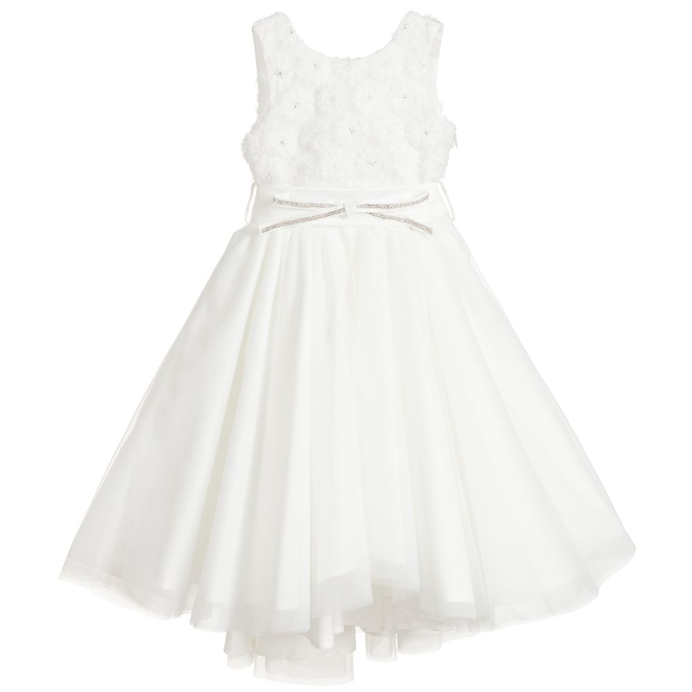 Piccola Ludo - Girls Ivory Tulle Dress | Childrensalon