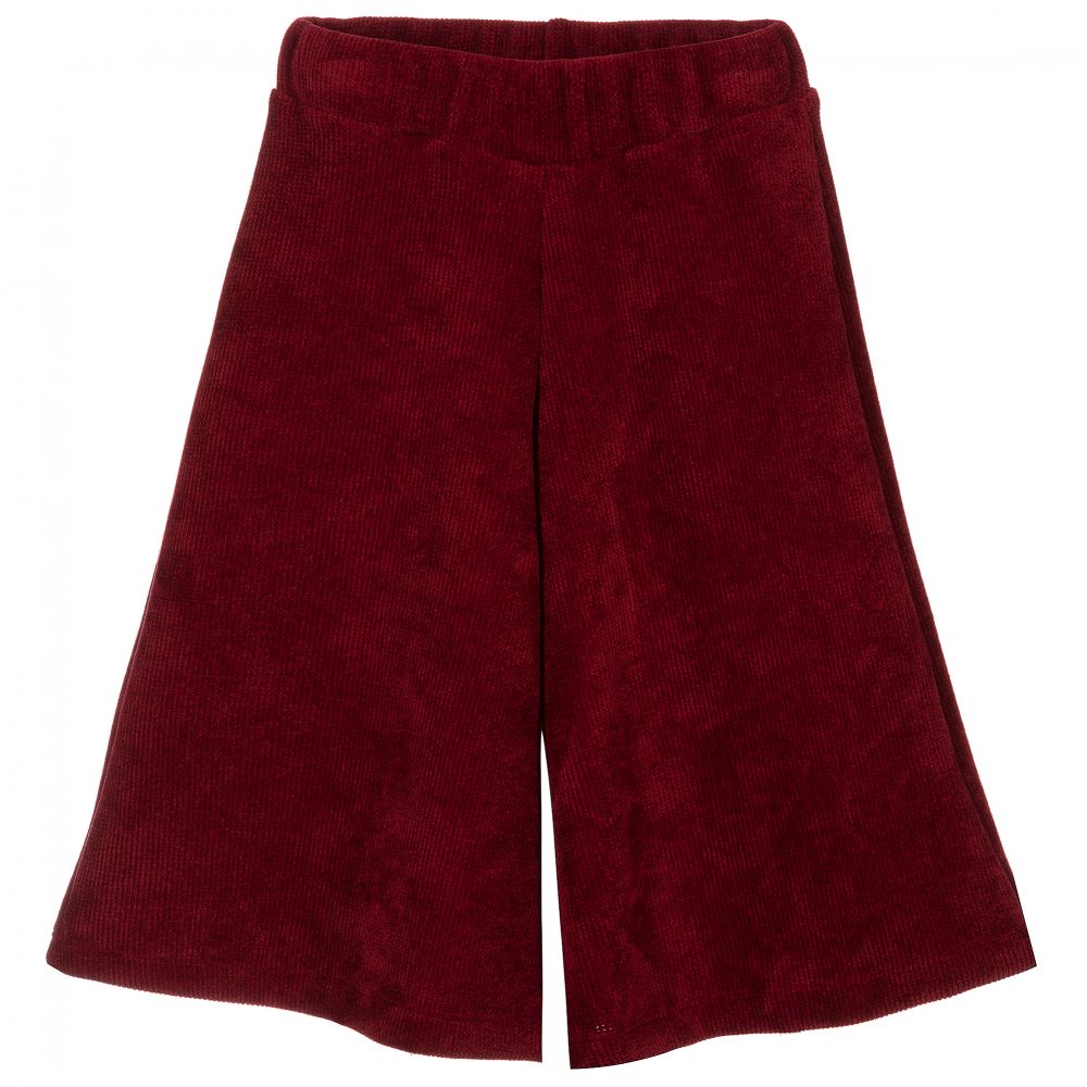 Piccola Ludo - Girls Red Chenille Culottes | Childrensalon