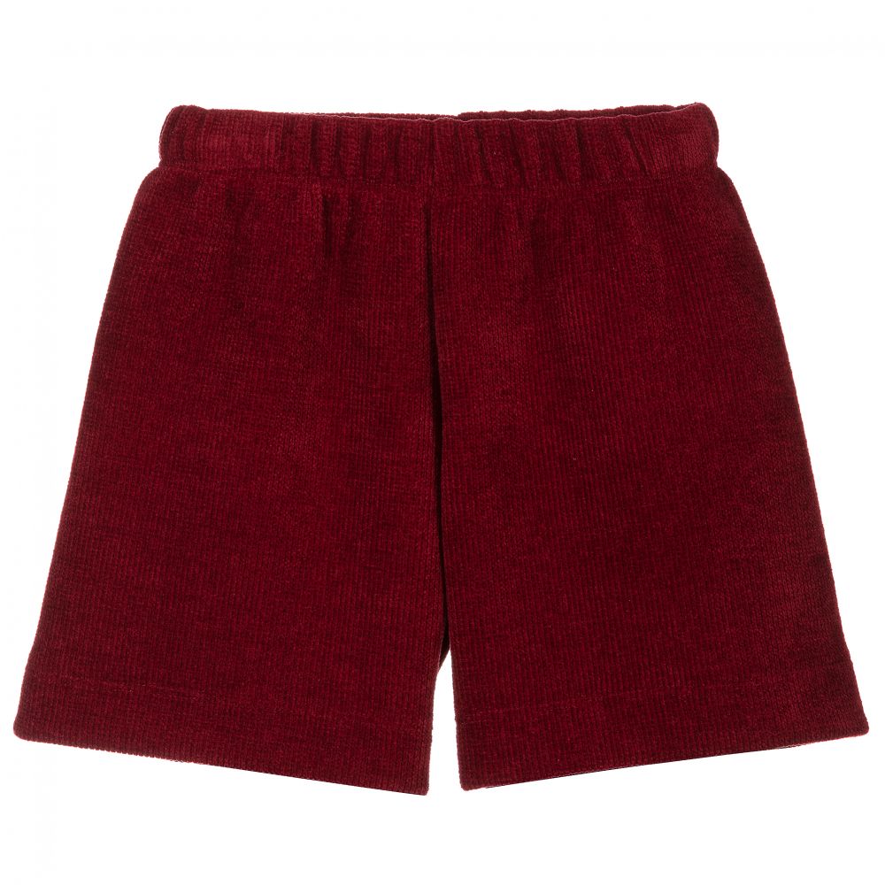 Piccola Ludo - Girls Red Chenille Shorts | Childrensalon