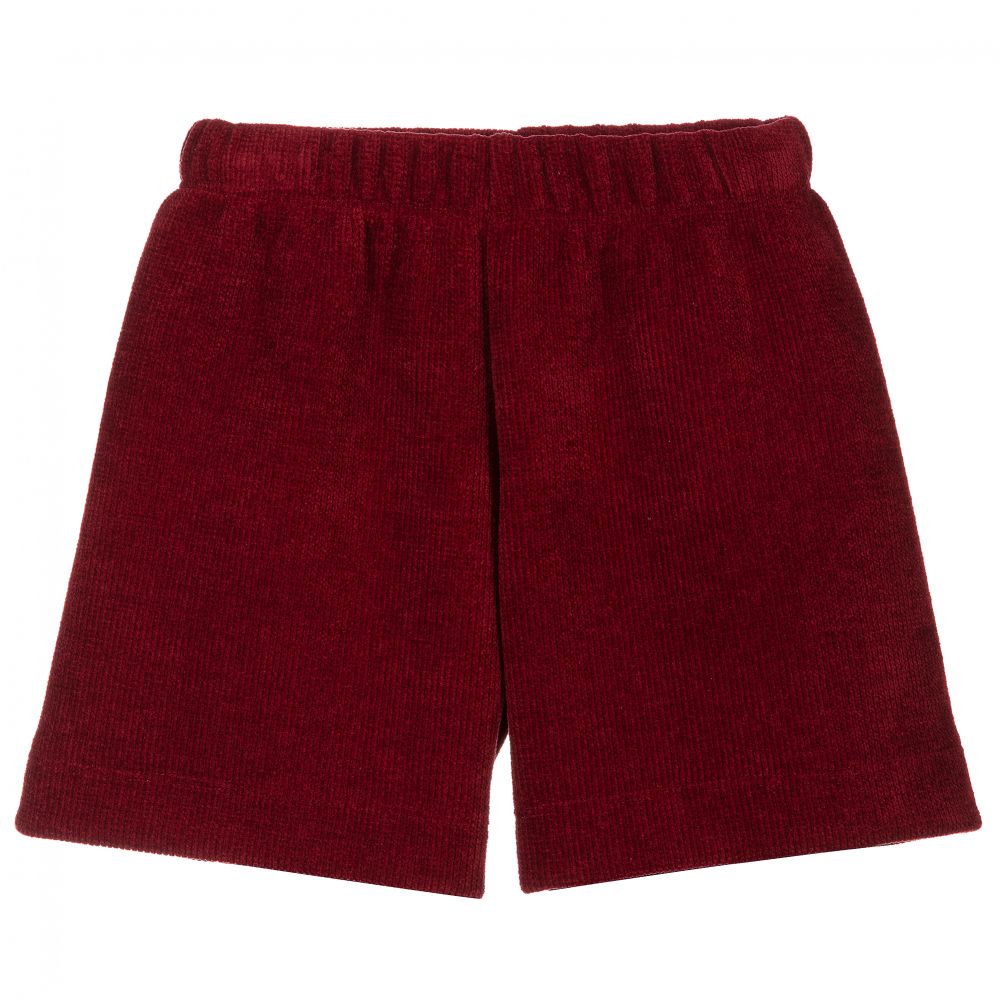 Piccola Ludo - Girls Red Chenille Shorts | Childrensalon