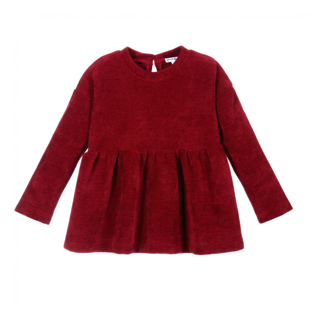 Piccola Ludo - Girls Red Chenille Top | Childrensalon