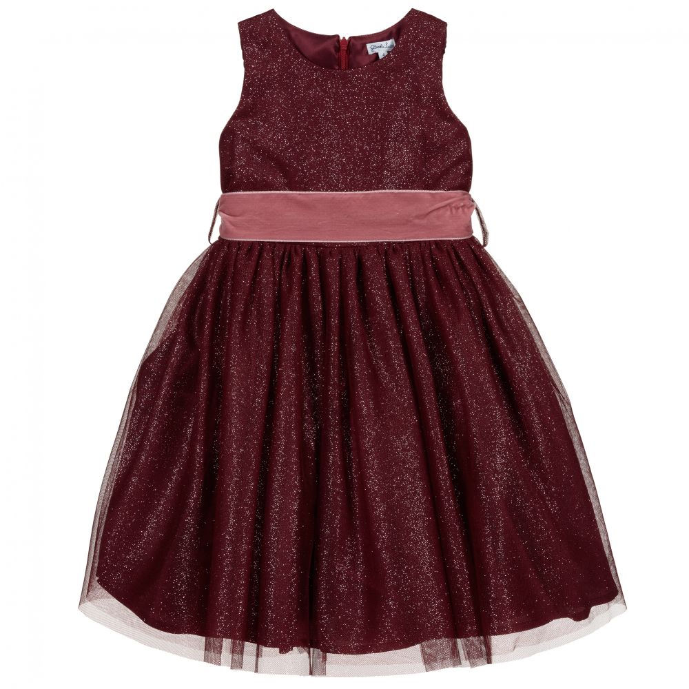 بيكولا لودو-Girls Red Glittery Dress  | Childrensalon Outlet