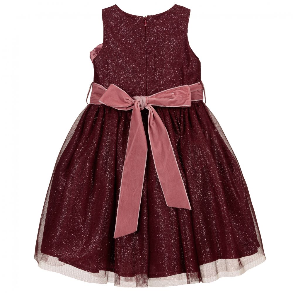 بيكولا لودو-Girls Red Glittery Dress  | Childrensalon Outlet