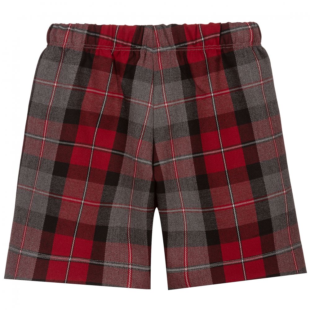 بيكولا لودو-Girls Red & Grey Check Shorts | Childrensalon Outlet