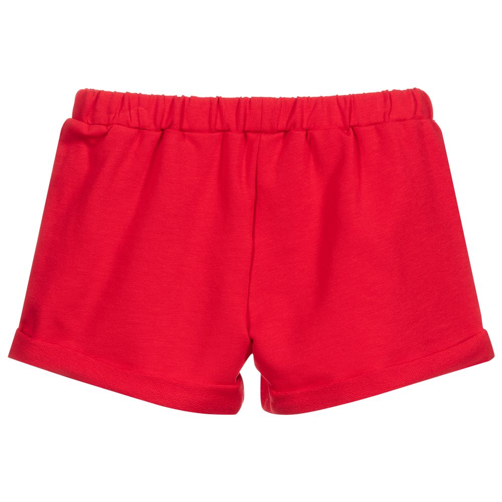 Piccola Ludo-Girls Red Jersey Shorts | Childrensalon Outlet
