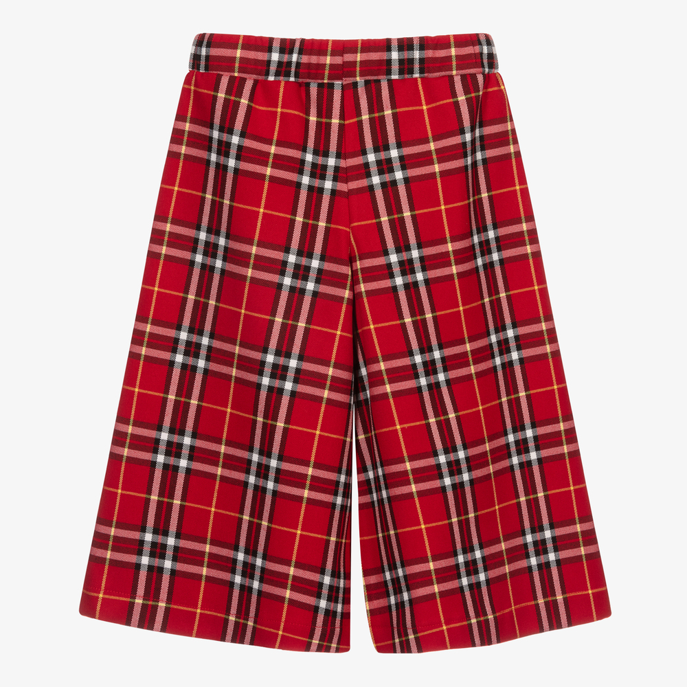 Piccola Ludo-Girls Red Tartan Culottes | Childrensalon Outlet