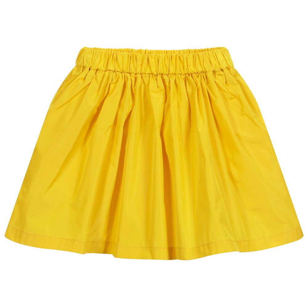Piccola Ludo Girls Yellow Taffeta Skirt Childrensalon Outlet