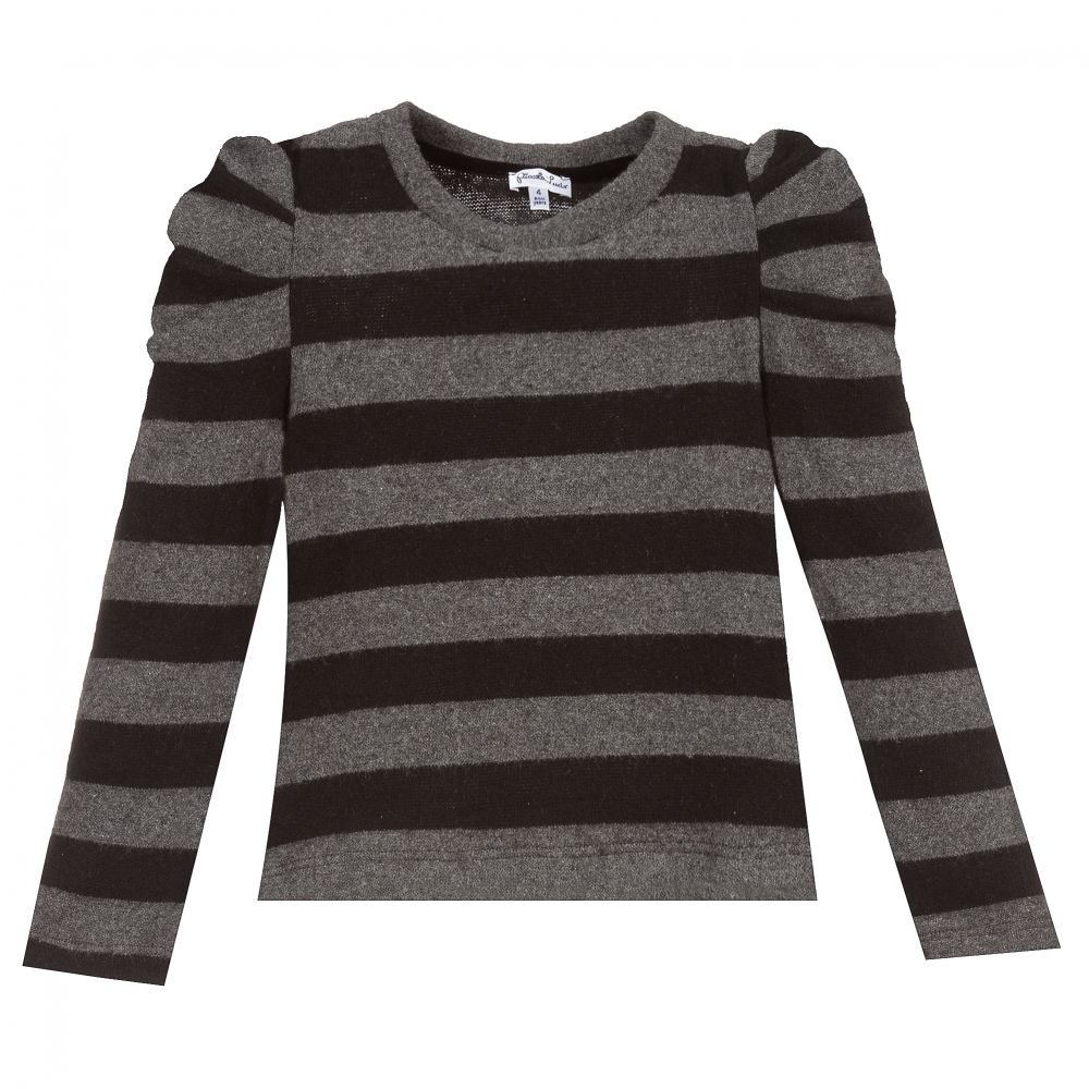 Grey Black Striped Sweater