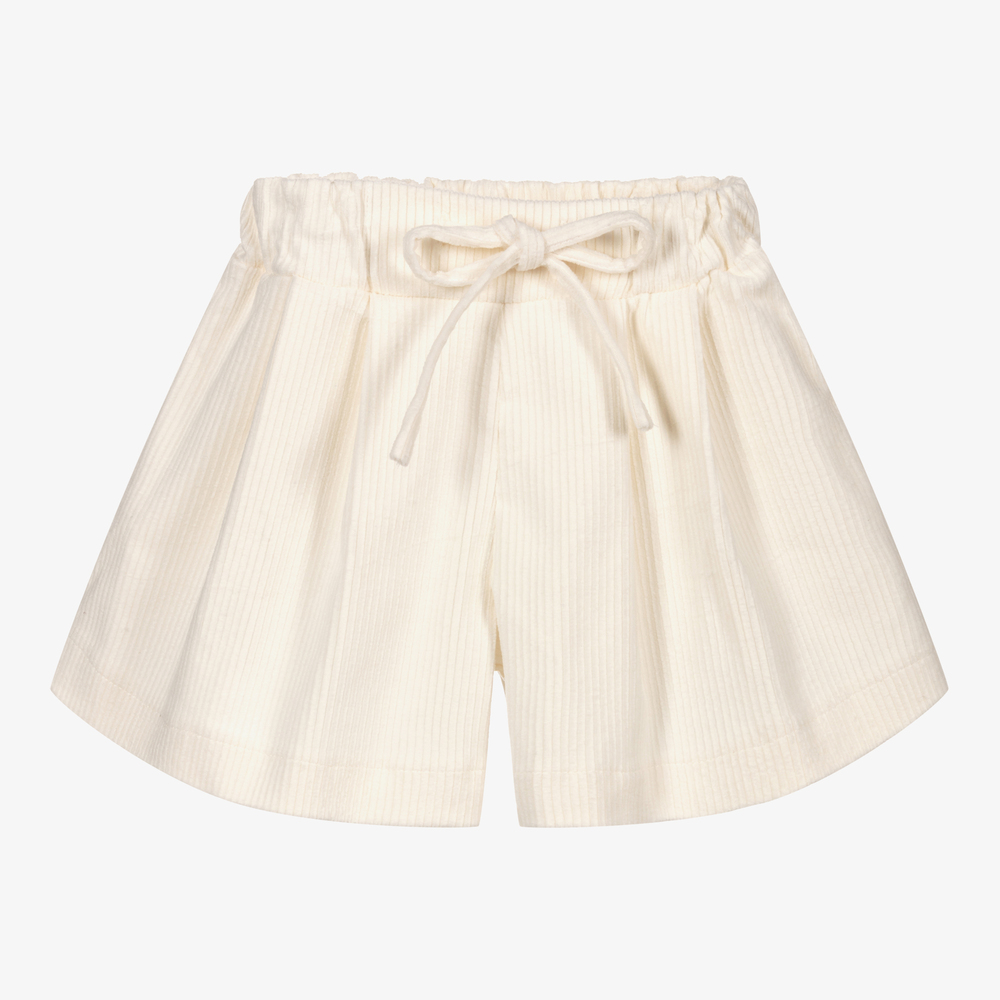 Piccola Ludo - Elfenbeinfarbene Cord-Shorts | Childrensalon