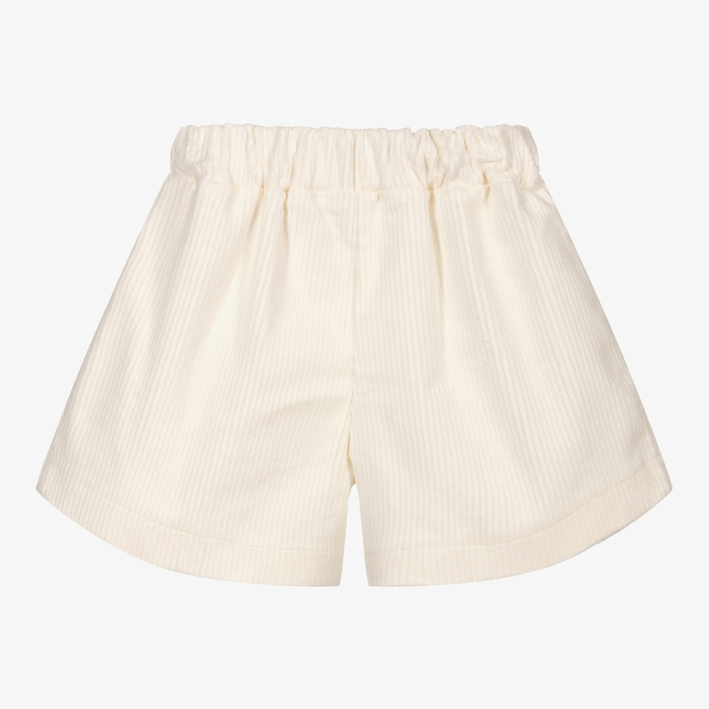 Piccola Ludo-Кремовые вельветовые шорты | Childrensalon Outlet