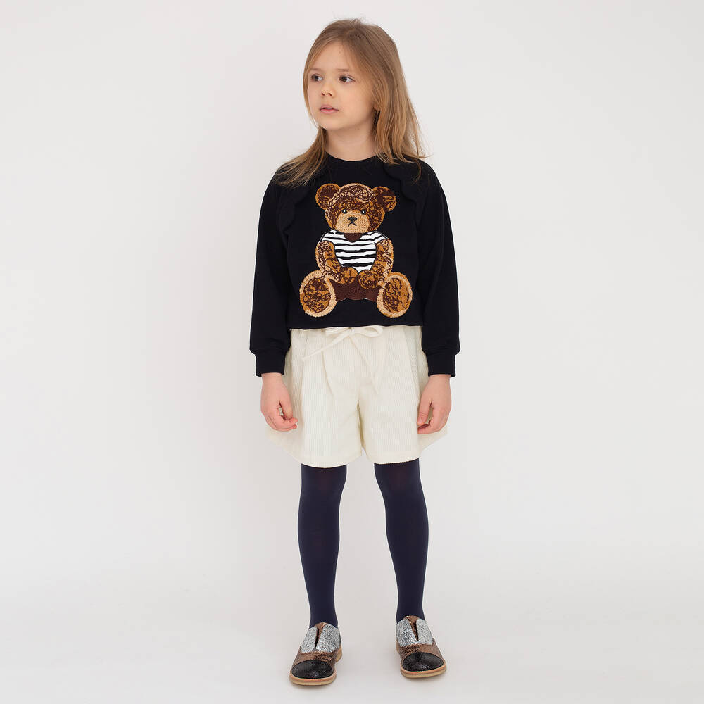 Piccola Ludo-Кремовые вельветовые шорты | Childrensalon Outlet