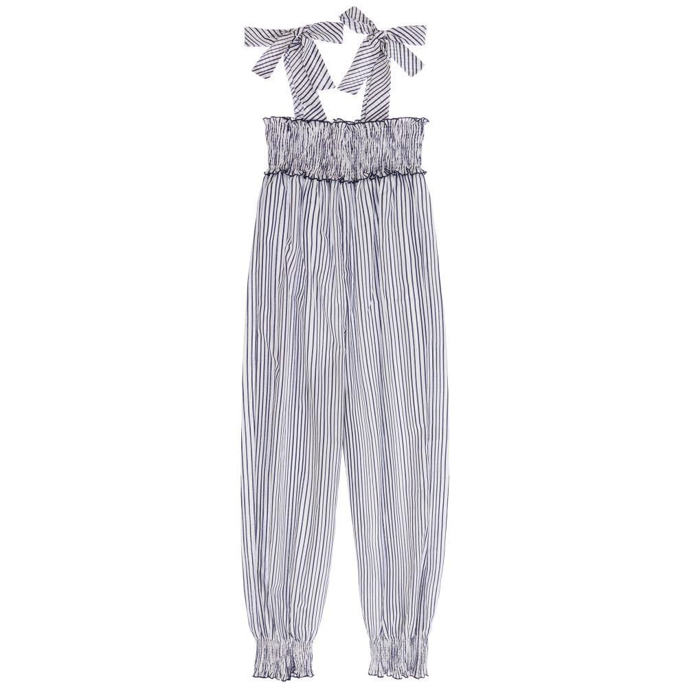 Piccola Ludo-Teen Girls Blue Jumpsuit | Childrensalon Outlet