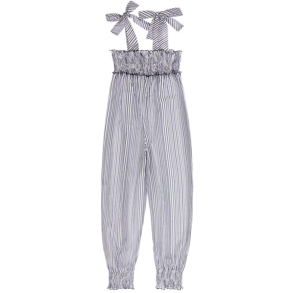 Piccola Ludo-Teen Girls Blue Jumpsuit | Childrensalon Outlet