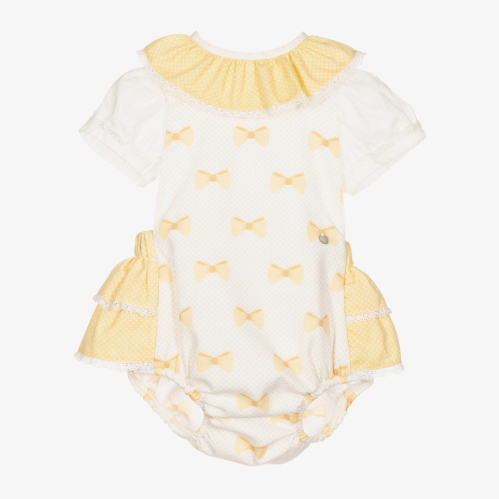 Piccola Speranza - Baby Girls Cotton Shorts Set | Childrensalon