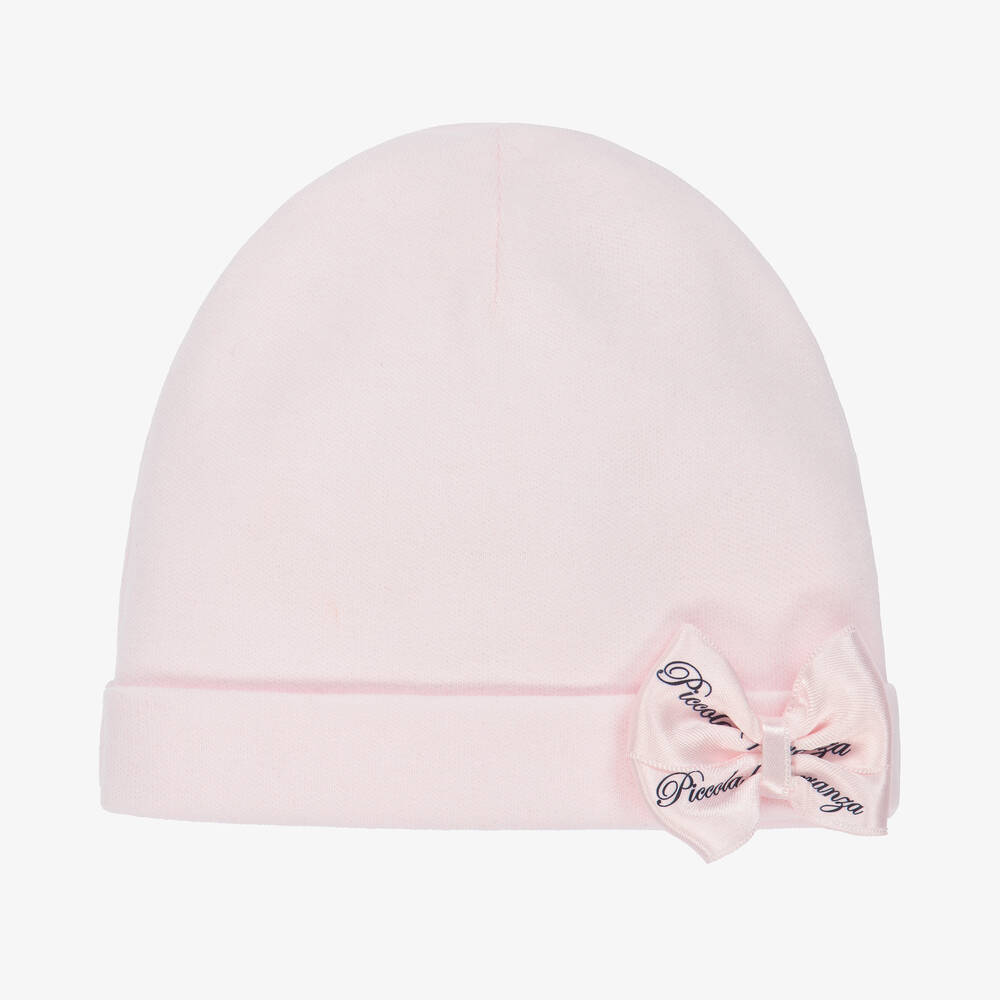Piccola Speranza - Baby Girls Pink Cotton Hat | Childrensalon