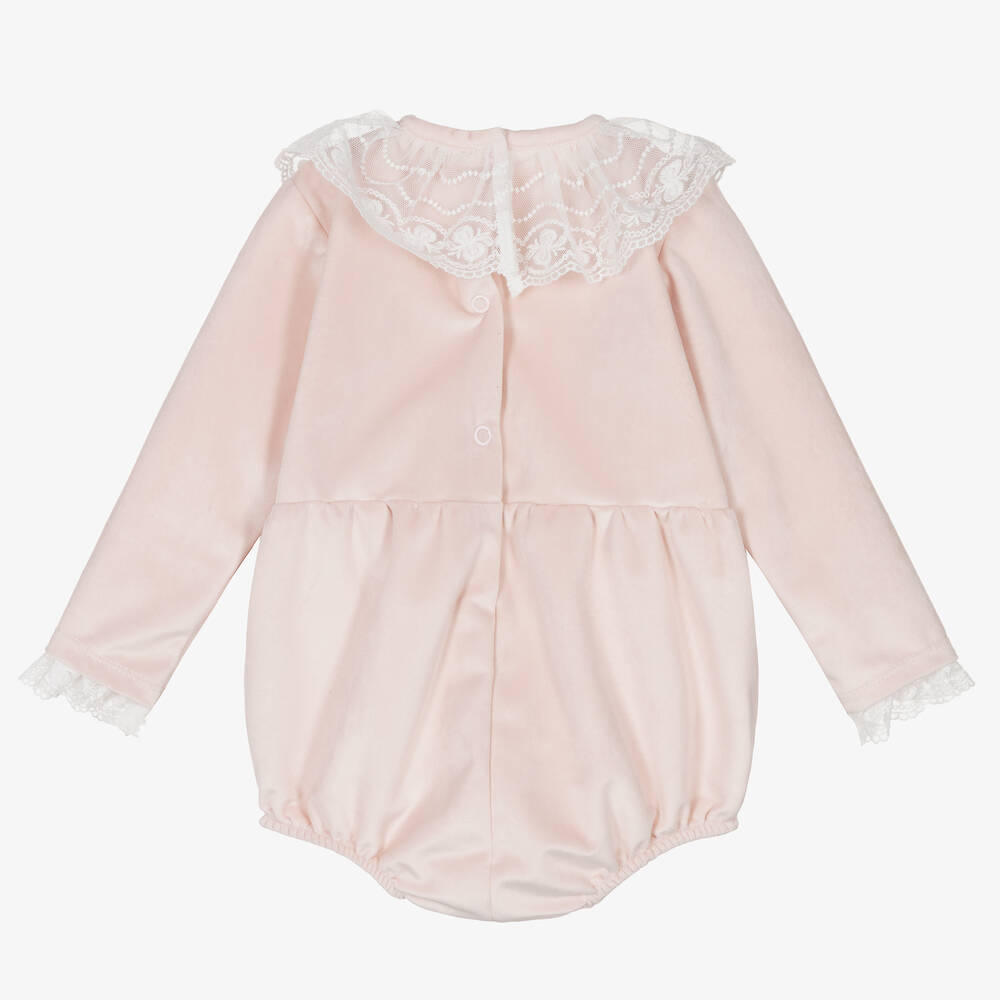 بيكولا سبيرانزا-بودي سوت أطفال بناتي مخمل لون زهري | Childrensalon Outlet