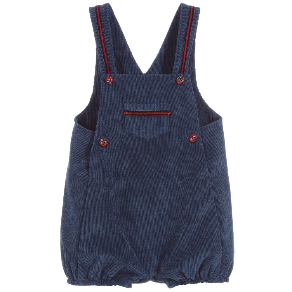 Piccola Speranza - Blue Corduroy Dungarees | Childrensalon