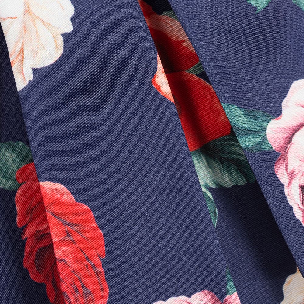 Piccola Speranza-Blue Floral Print Skirt | Childrensalon Outlet