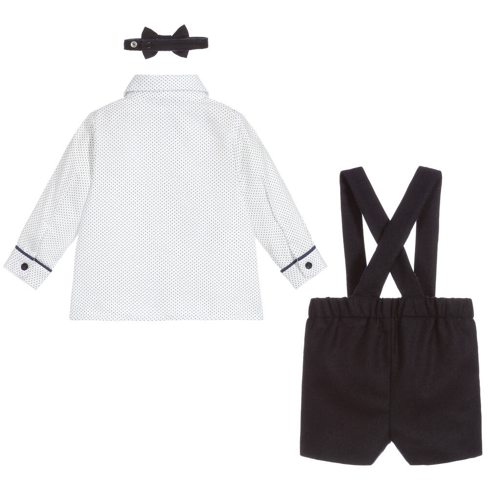 Piccola Speranza-Boys Blue 3 Piece Shorts Set | Childrensalon Outlet