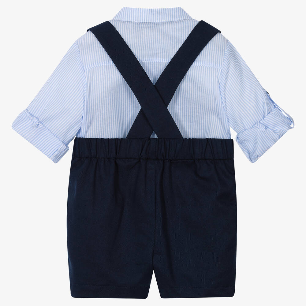 Piccola Speranza-طقم شورت أطفال ولادي قطن لون أزرق وكحلي | Childrensalon Outlet