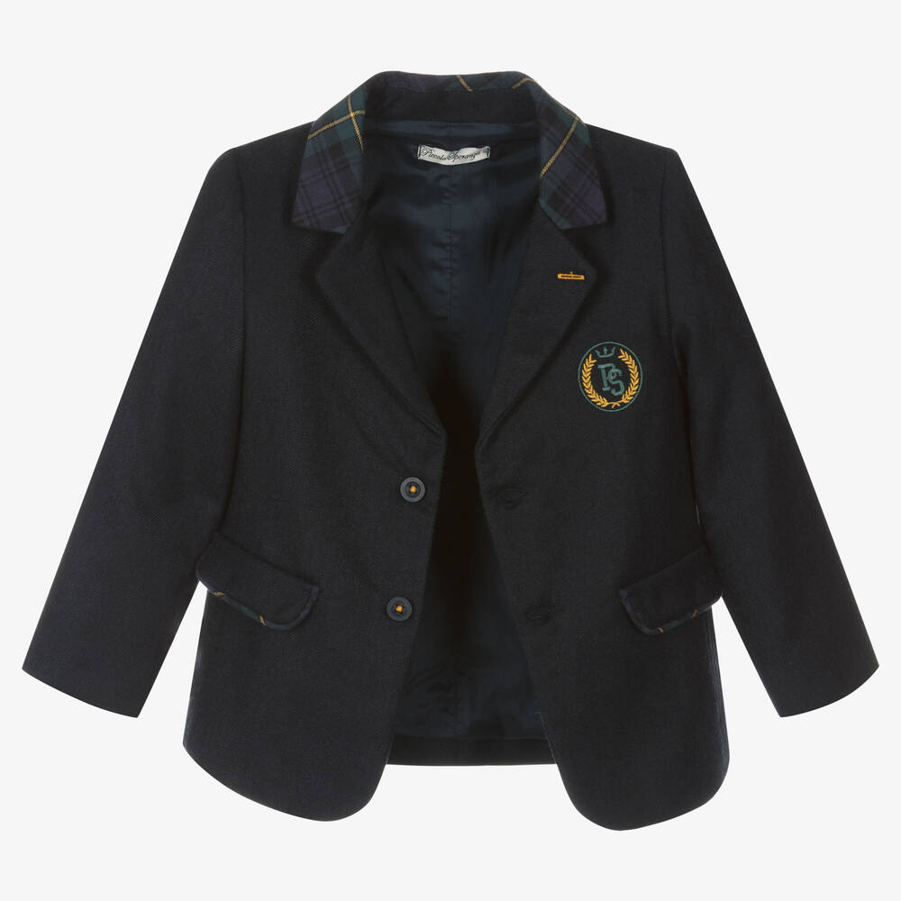 Piccola Speranza-Синий шерстяной блейзер для мальчиков | Childrensalon Outlet