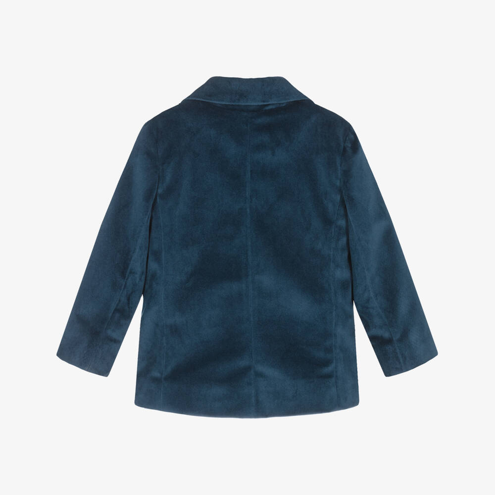 Piccola Speranza-Бархатный синий пиджак для мальчиков | Childrensalon Outlet