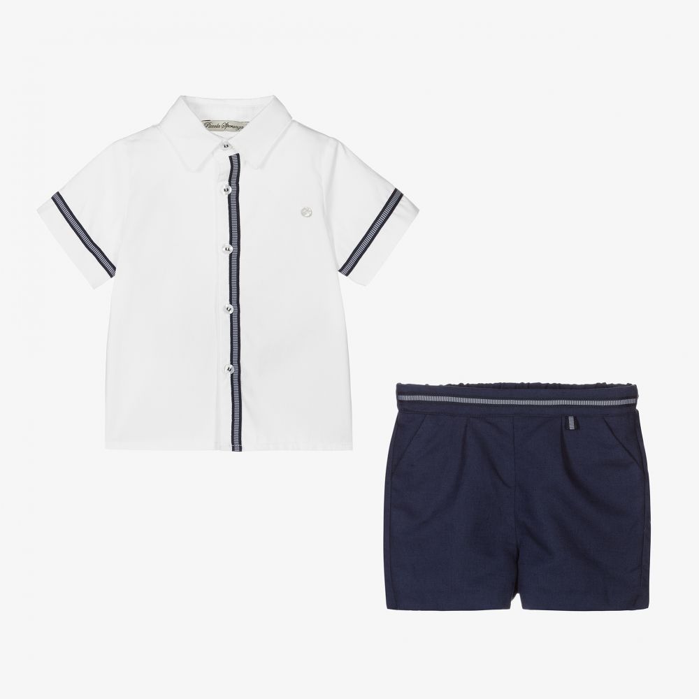 Piccola Speranza-Boys Shirt & Shorts Set | Childrensalon Outlet