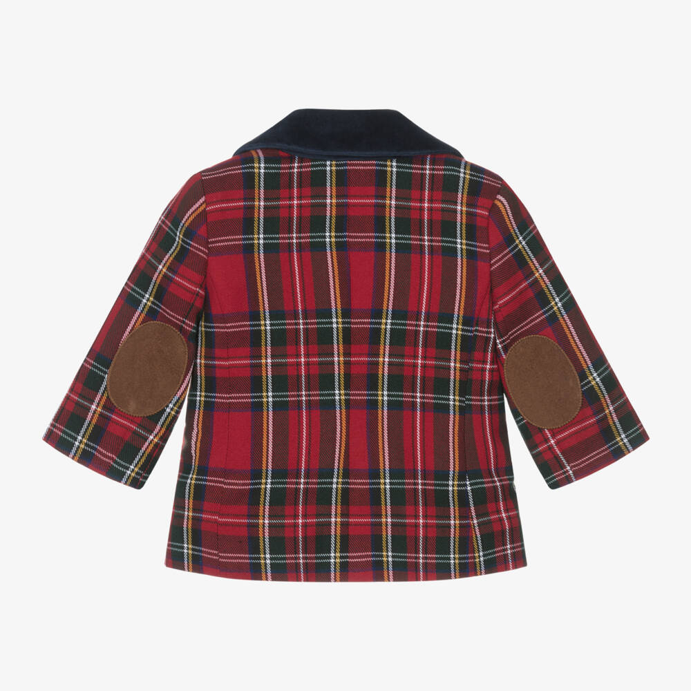 Piccola Speranza-Boys Tartan Red Blazer | Childrensalon Outlet