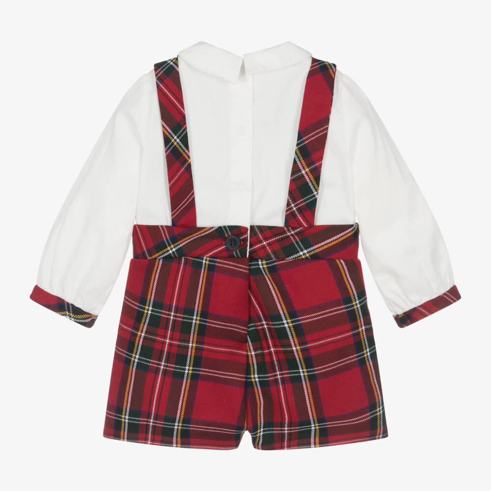 بيكولا سبيرانزا-بودي سوت تارتان لون أحمر  | Childrensalon Outlet