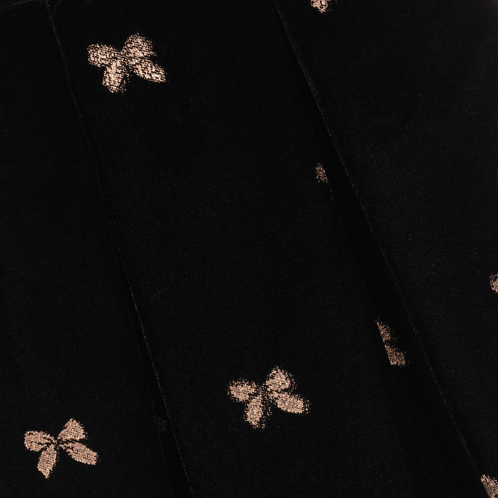 Piccola Speranza-Girls Black Velvet Bow Skirt | Childrensalon Outlet