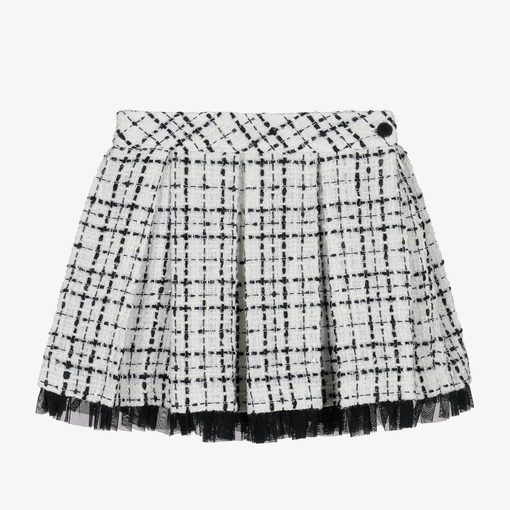 Piccola Speranza - Черно-белая твидовая юбка | Childrensalon