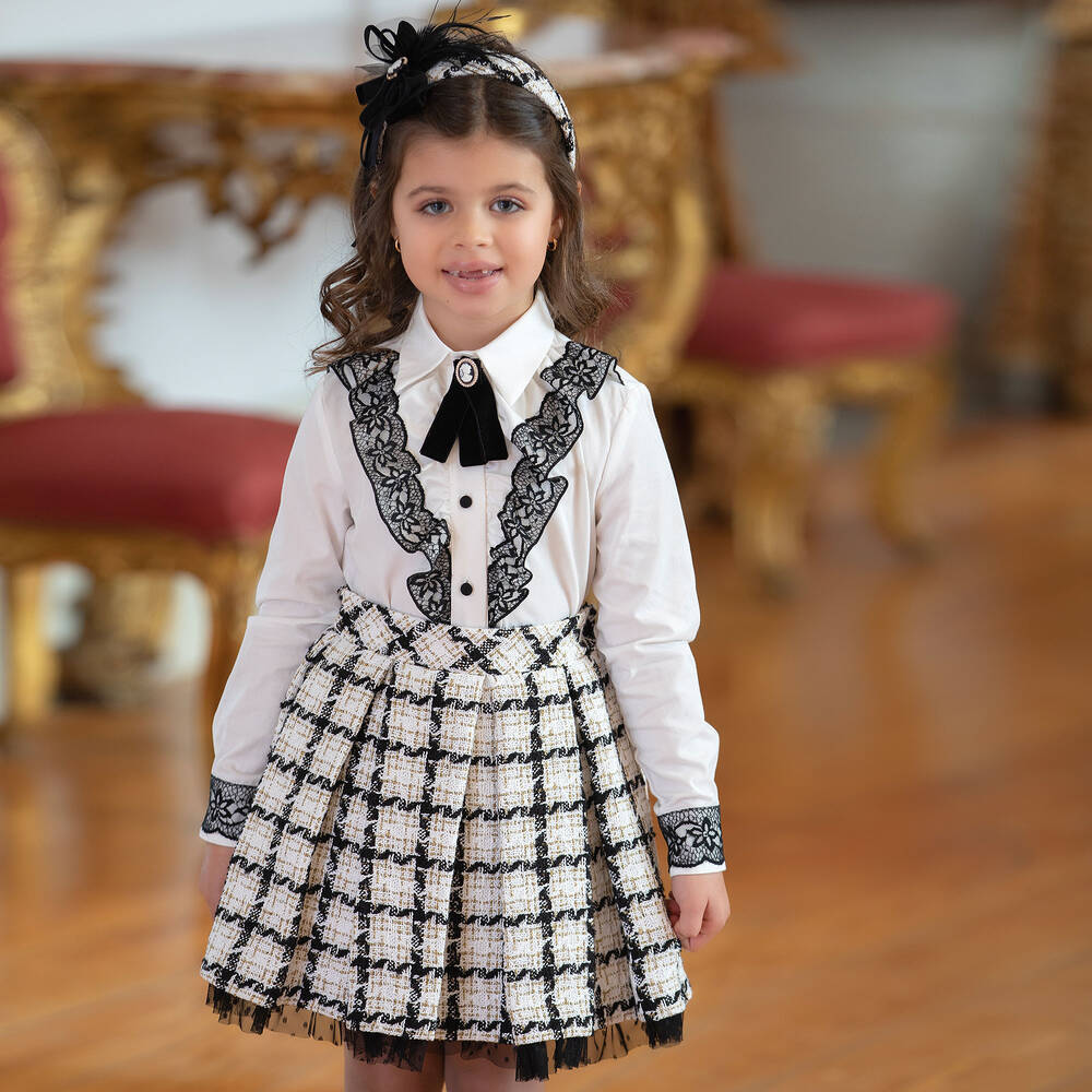 Jupe tweed 2025 blanche