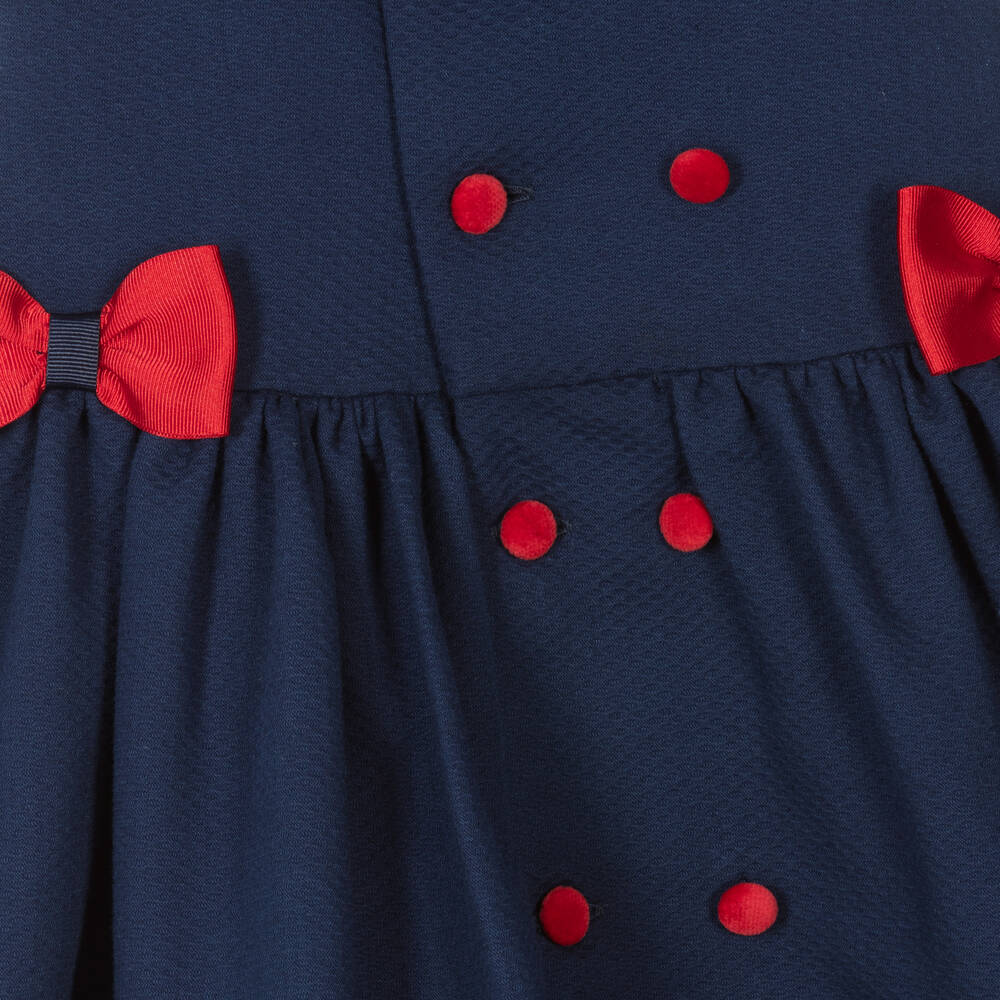 Piccola Speranza-فستان قطن لون كحلي | Childrensalon Outlet