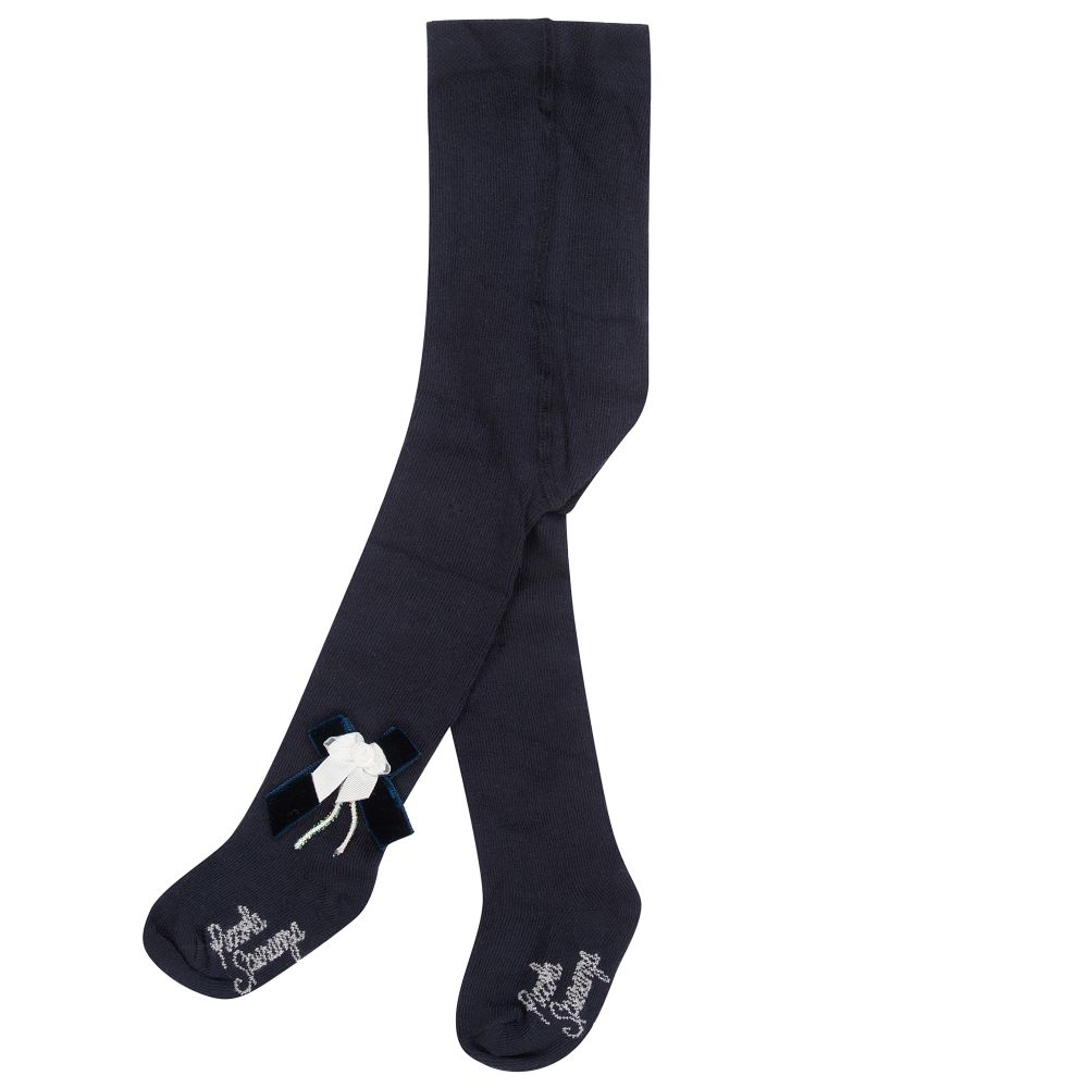 بيكولا سبيرانزا-Girls Blue Cotton Tights | Childrensalon Outlet