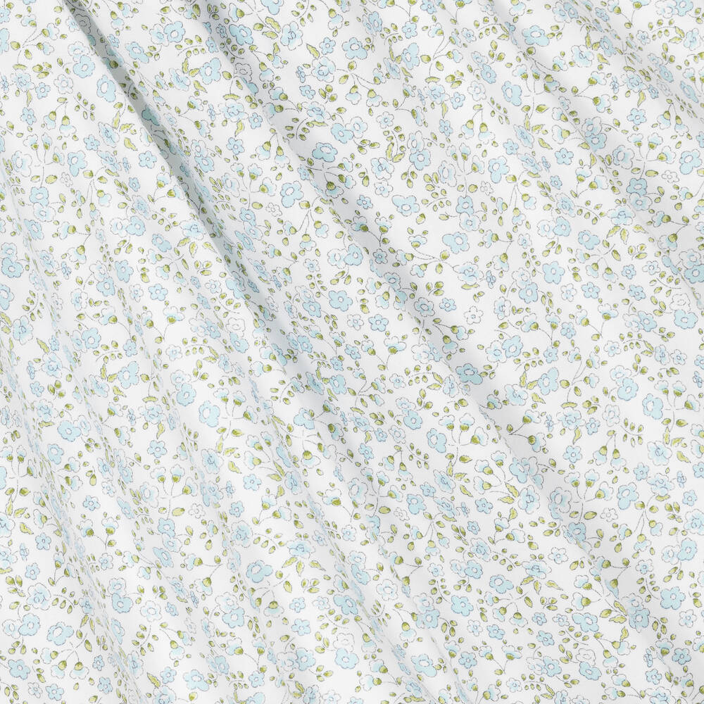 Piccola Speranza-Girls Blue Floral Cotton Dress | Childrensalon Outlet