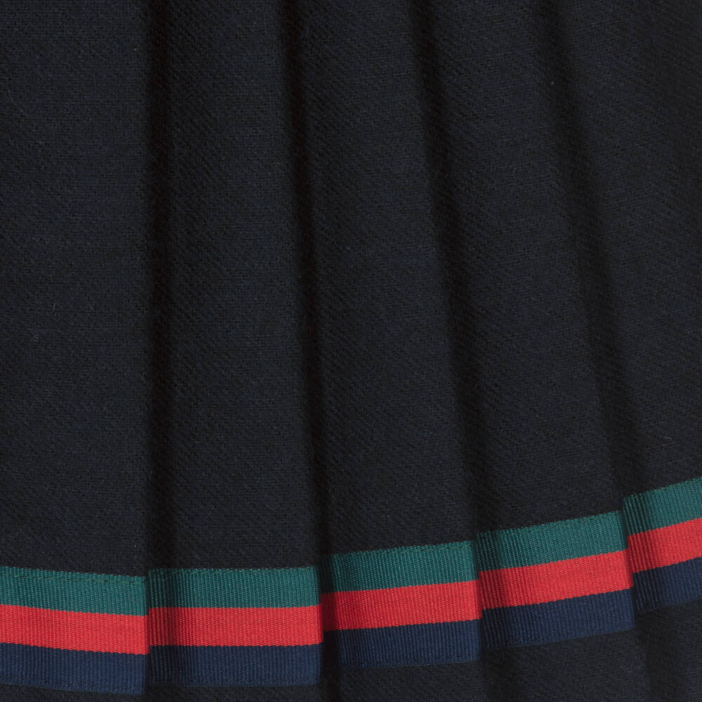 Piccola Speranza-Синяя плиссированная шерстяная юбка | Childrensalon Outlet