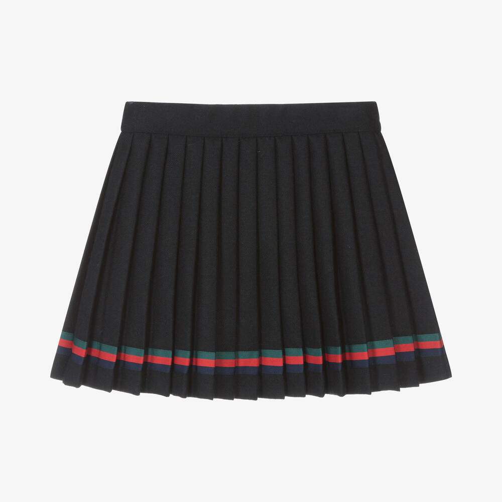 Piccola Speranza-Синяя плиссированная шерстяная юбка | Childrensalon Outlet
