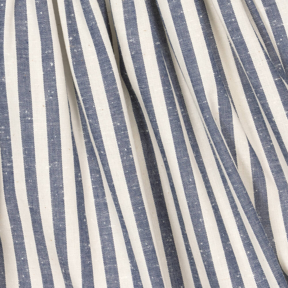 Piccola Speranza-Girls Blue Striped Cotton Dress | Childrensalon Outlet