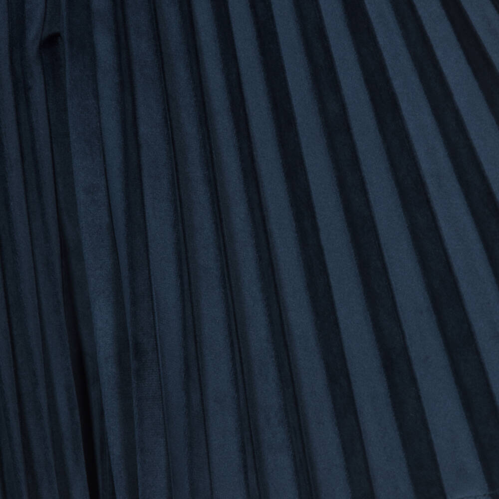 Piccola Speranza-Girls Blue Velvet Pleated Dress | Childrensalon Outlet